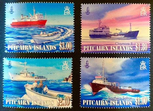 Pitcairn - 4 Werte postfrisch "Versorgungsschiffe"