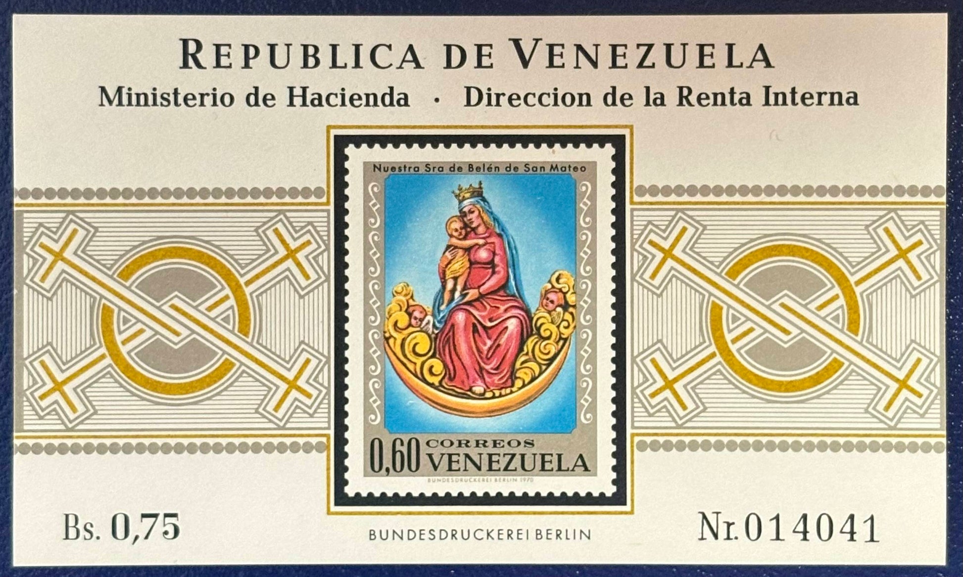 Venezuela - Block 20 postfrisch "Religiöse Motive"