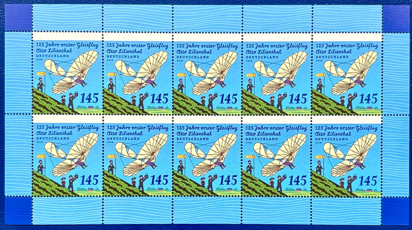 Kleinbogen 125 Jahre 1. Gleitflug von Otto Lilienthal