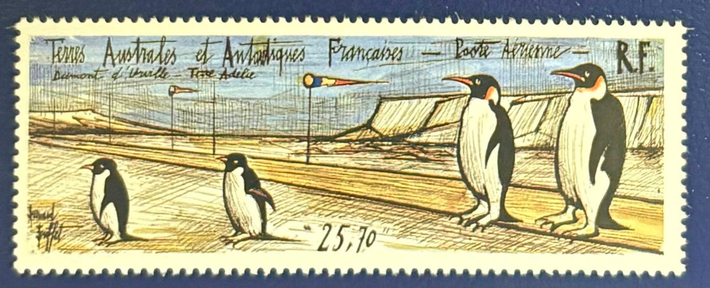 Französische Gebiete in der Antarktis - Einzelwert "Fertigstellung des Flugplatzes bei der Dumont-D'Urville-Forschungsstation, Adelieland""