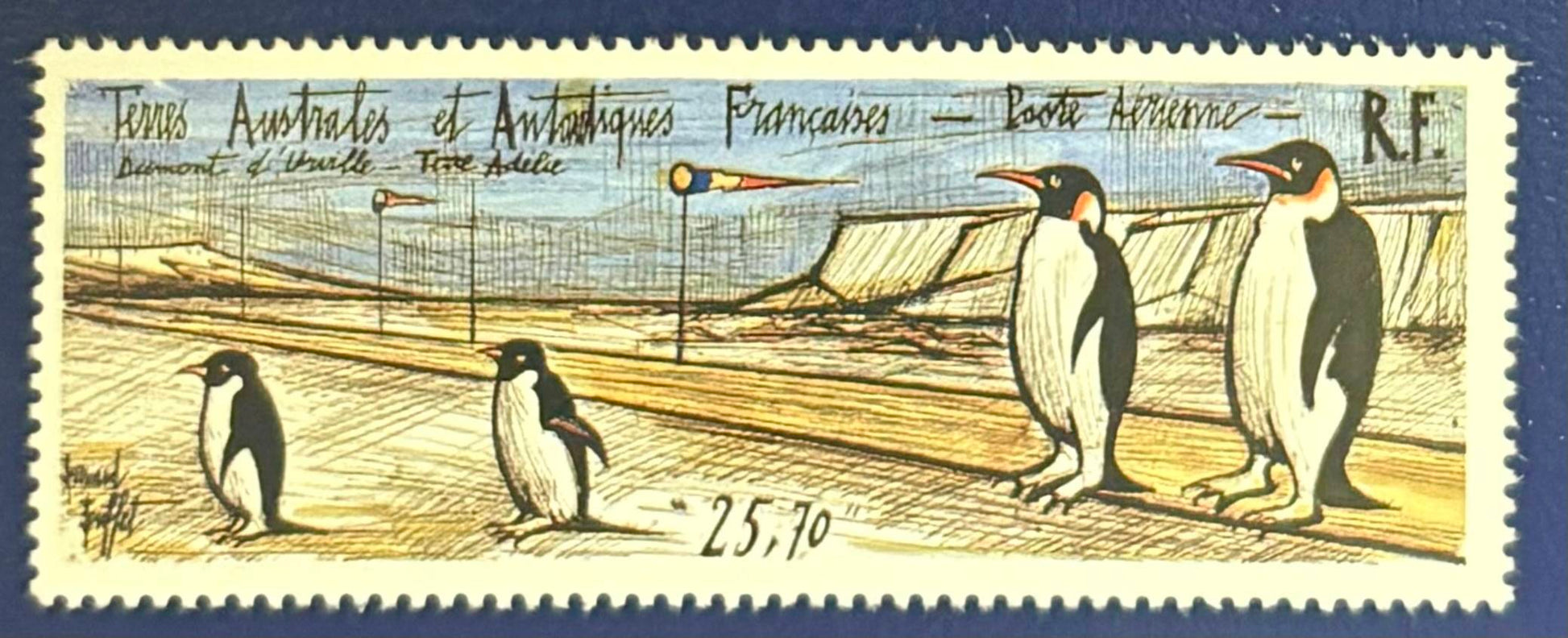 Französische Gebiete in der Antarktis - Einzelwert "Fertigstellung des Flugplatzes bei der Dumont-D'Urville-Forschungsstation, Adelieland""