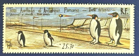 Französische Gebiete in der Antarktis - Einzelwert "Fertigstellung des Flugplatzes bei der Dumont-D'Urville-Forschungsstation, Adelieland""