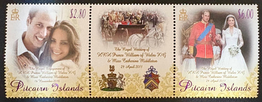 Pitcairn - 2 Werte postfrisch mit Zierfeld "William & Kate"