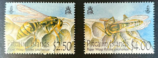 Pitcairn - 2 Werte postfrisch "Pitcairn-Feldwespe"