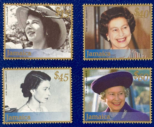 Jamaika - 4 Werte postfrisch "Thronbesteigung von Königin Elisabeth II."