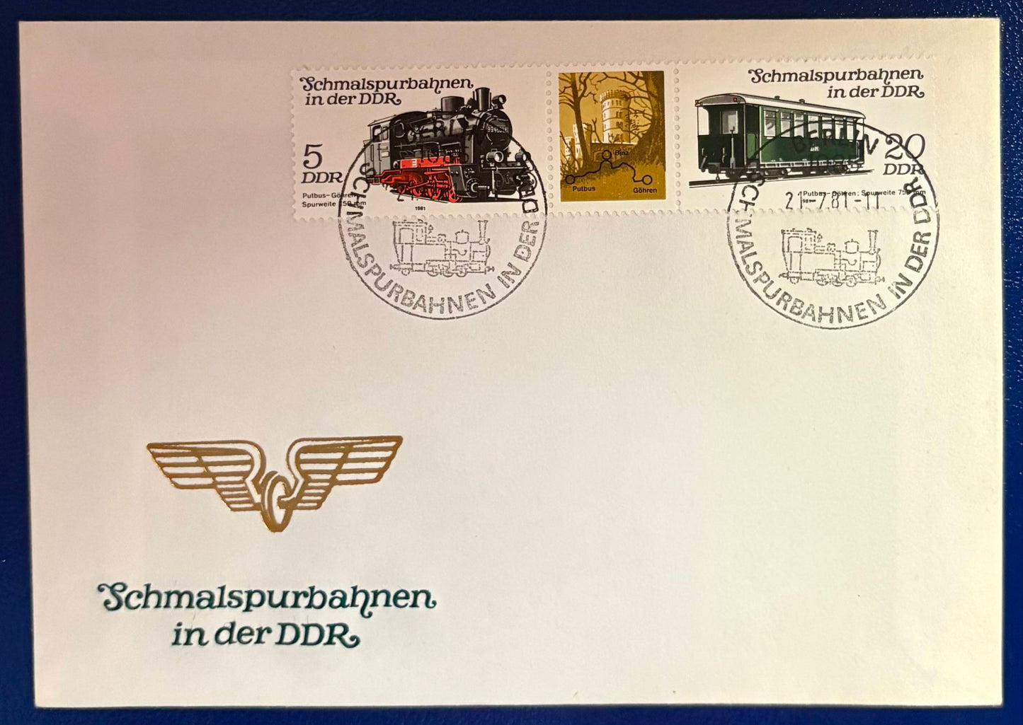 DDR - Ersttagsbrief Schmalspurbahnen 1981