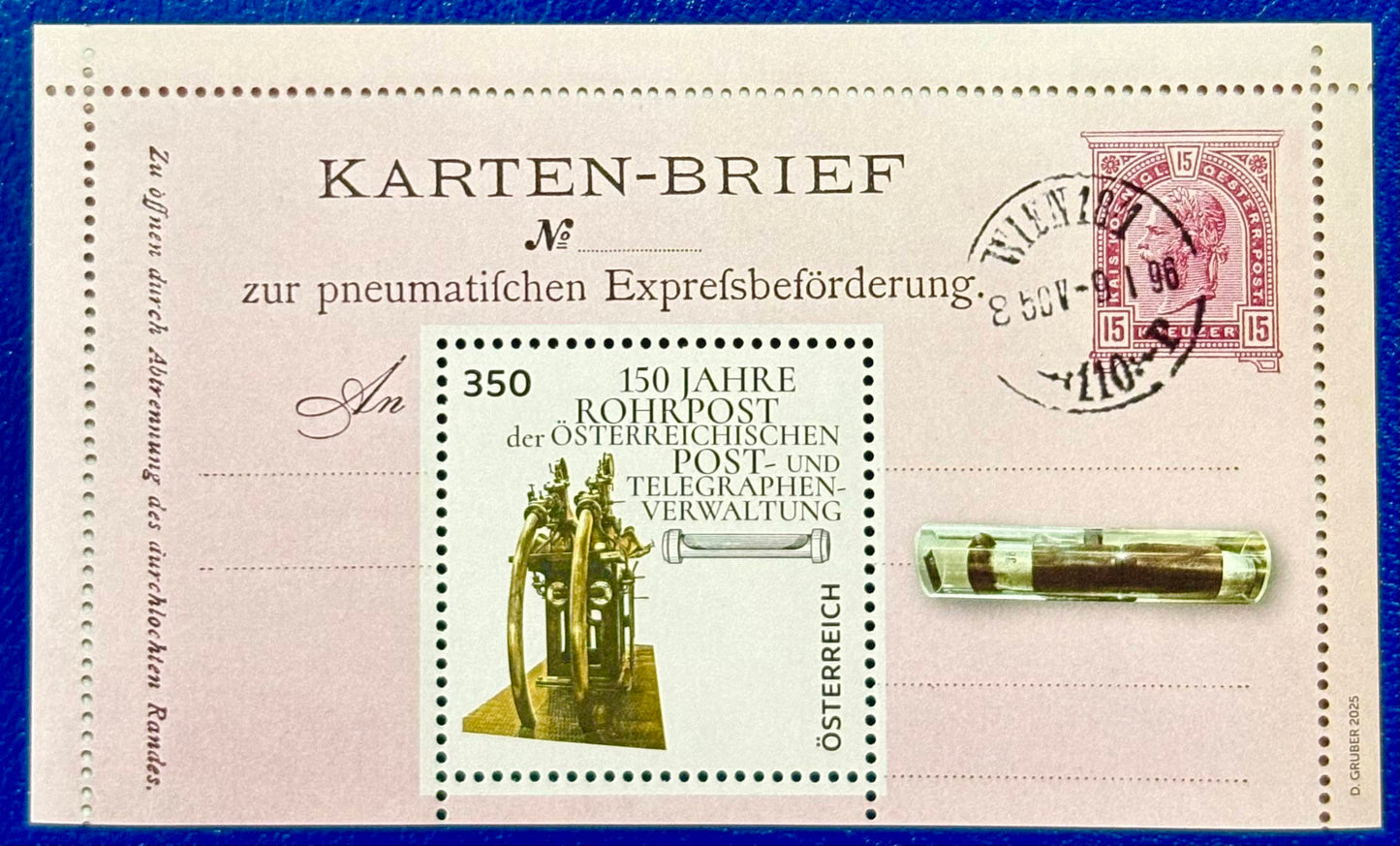 Block  150 Jahre Rohrpost