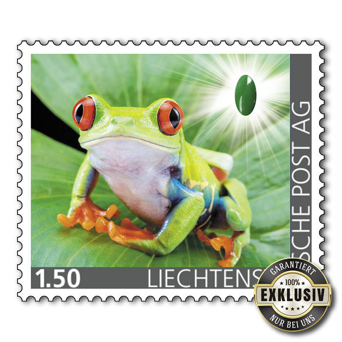 Edelsteine der Philatelie: CHROM-DIOPSID-Briefmarke postfrisch, Liechtenstein