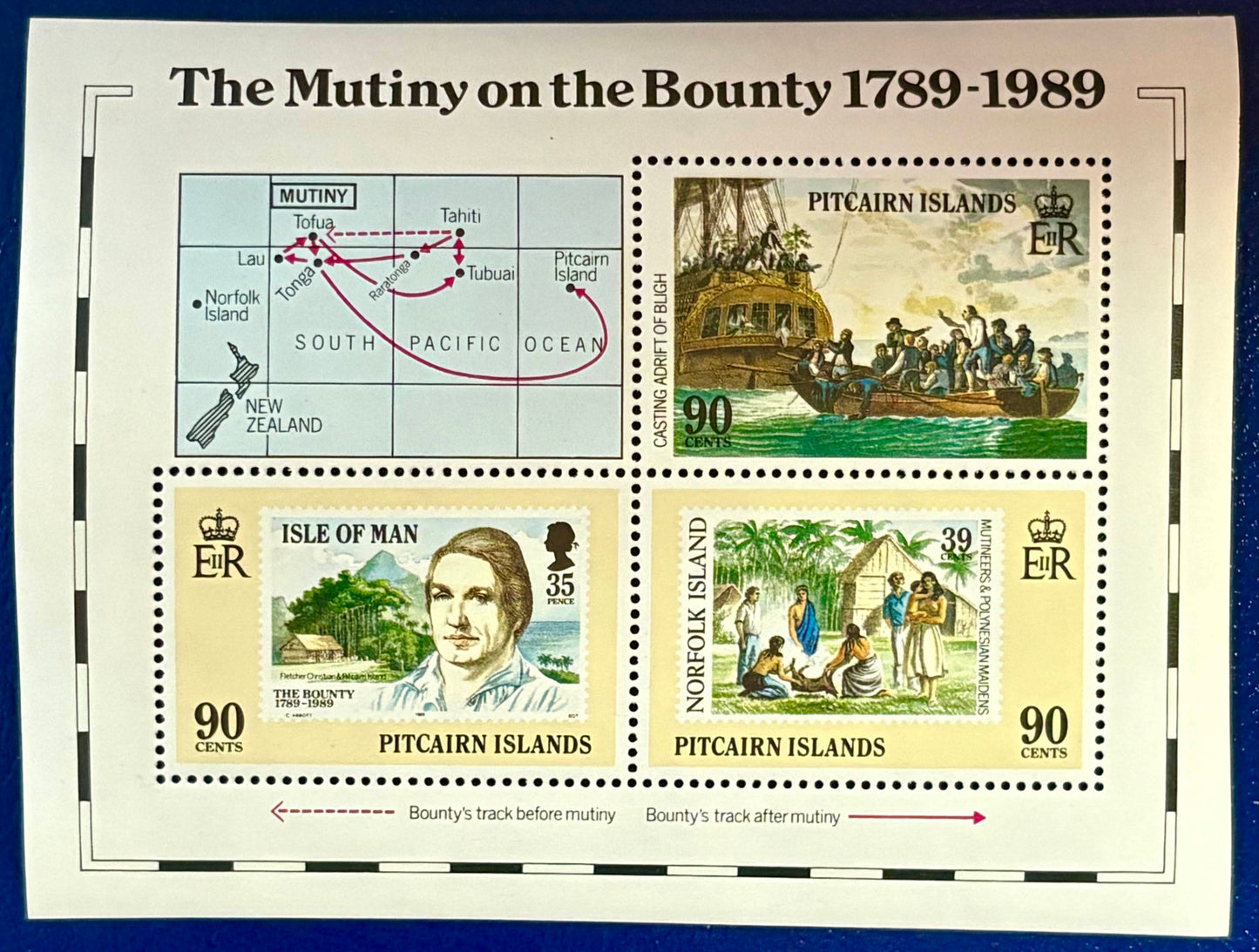 Pitcairn - Block 12 postfrisch "Meuterei auf der Bounty  / Besiedlung der Pitcairn-Inslen