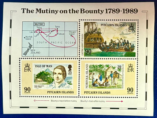 Pitcairn - Block 12 postfrisch "Meuterei auf der Bounty  / Besiedlung der Pitcairn-Inslen