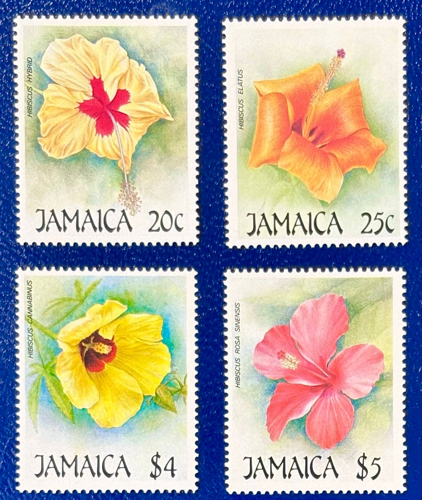 Jamaika - 4 Werte postfrisch "Weihnachten - Hibiskusblüten"