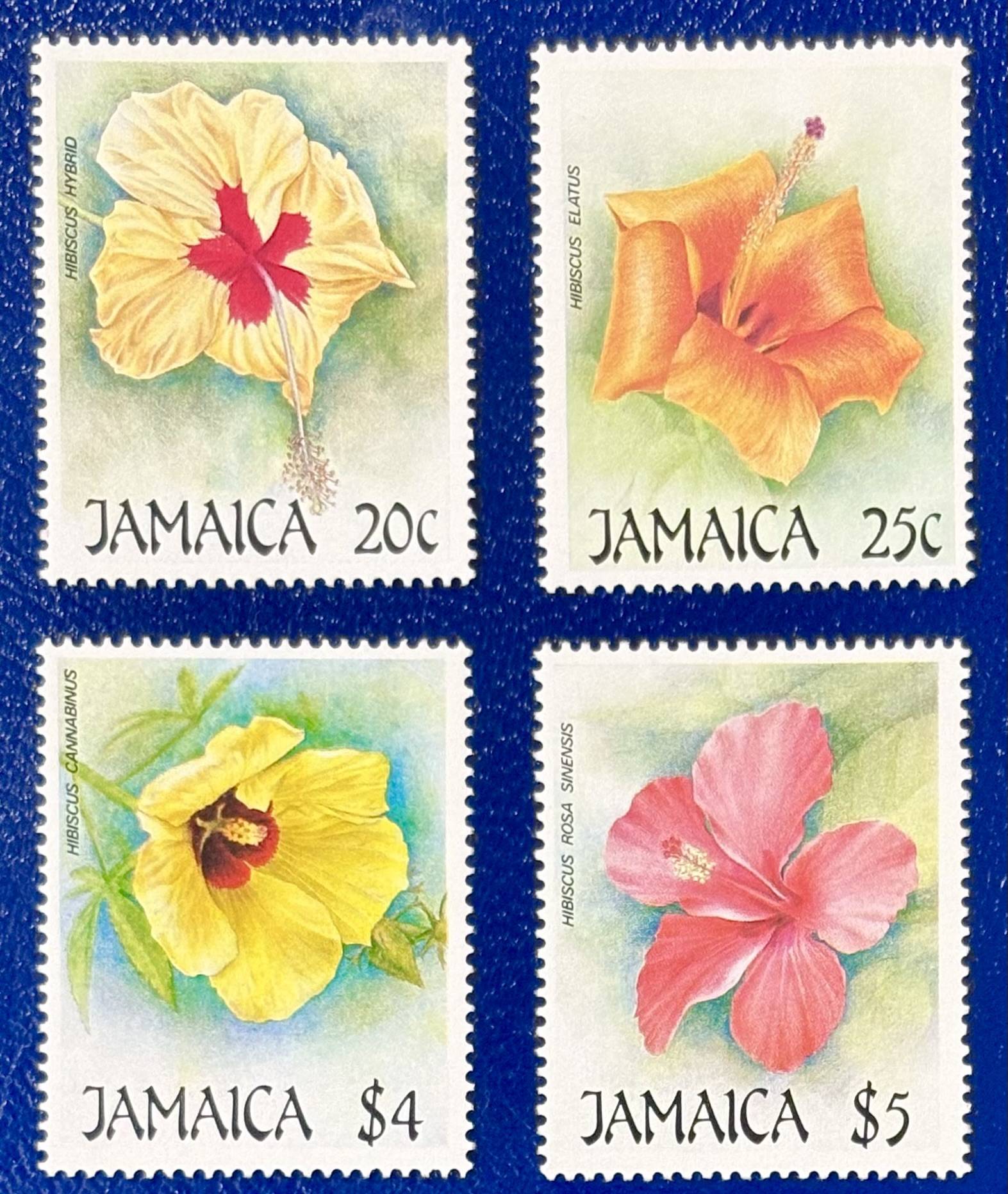 Jamaika - 4 Werte postfrisch "Weihnachten - Hibiskusblüten"