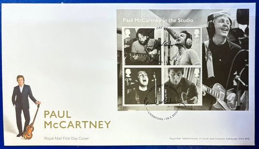 Großbritannien - Ersttagsbrief mit Paul McCartney Block