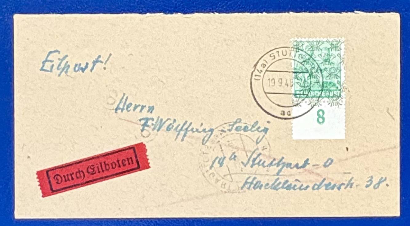 Eilbotenbrief Stuttgart 1948