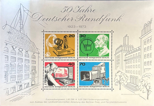 Berlin – Block 4 „50 Jahre Deutscher Rundfunk“ postfrisch