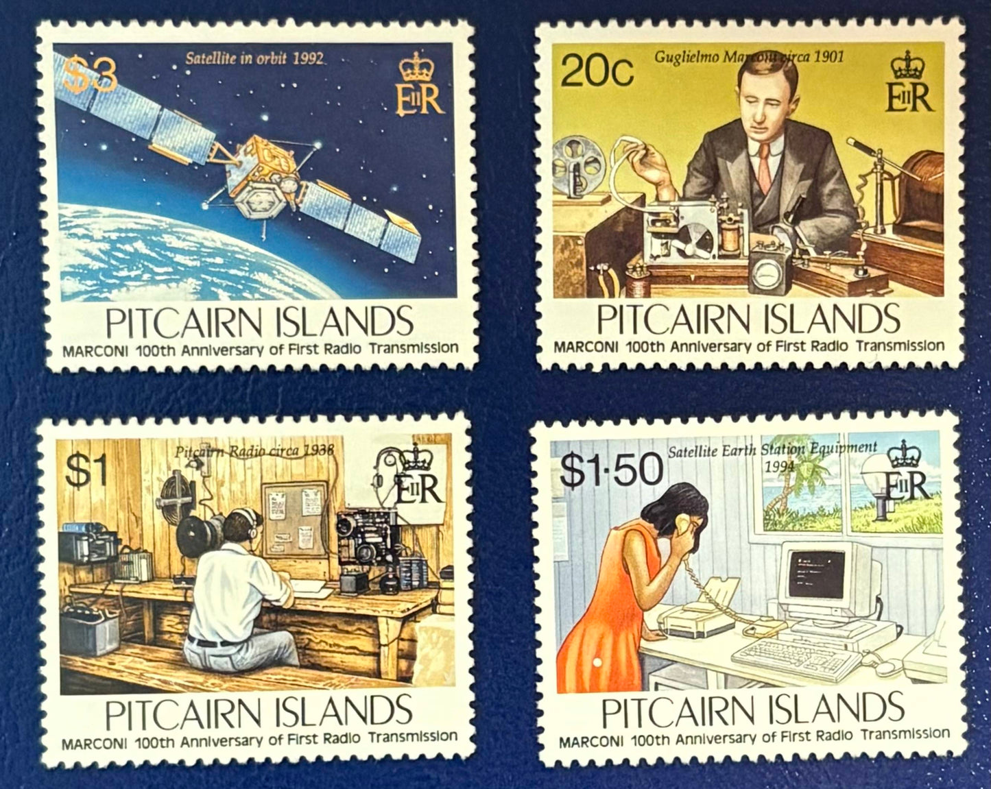 Pitcairn - 4 Werte postfrisch "100 Jahre Radio"