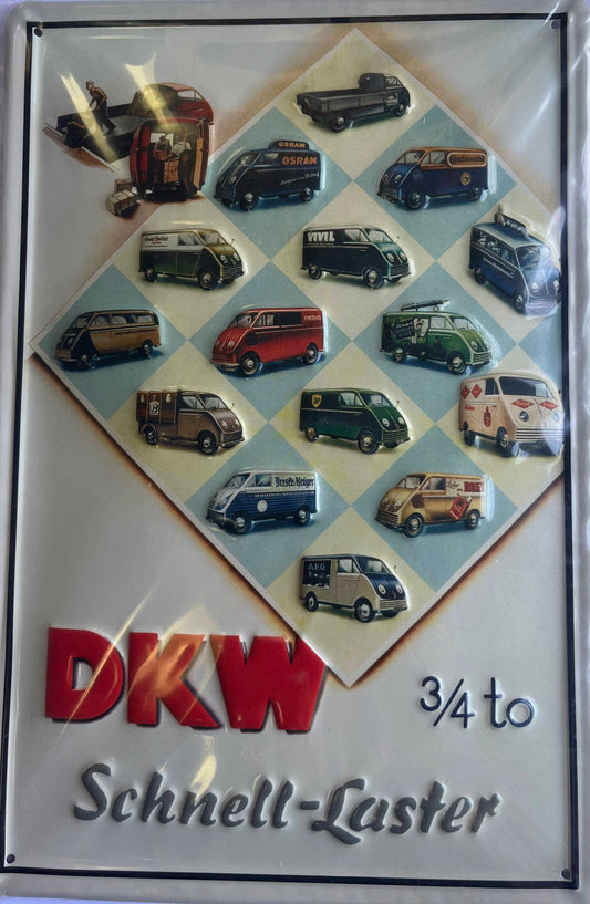 Blechschild – DKW 3/4 t Schnell-Laster