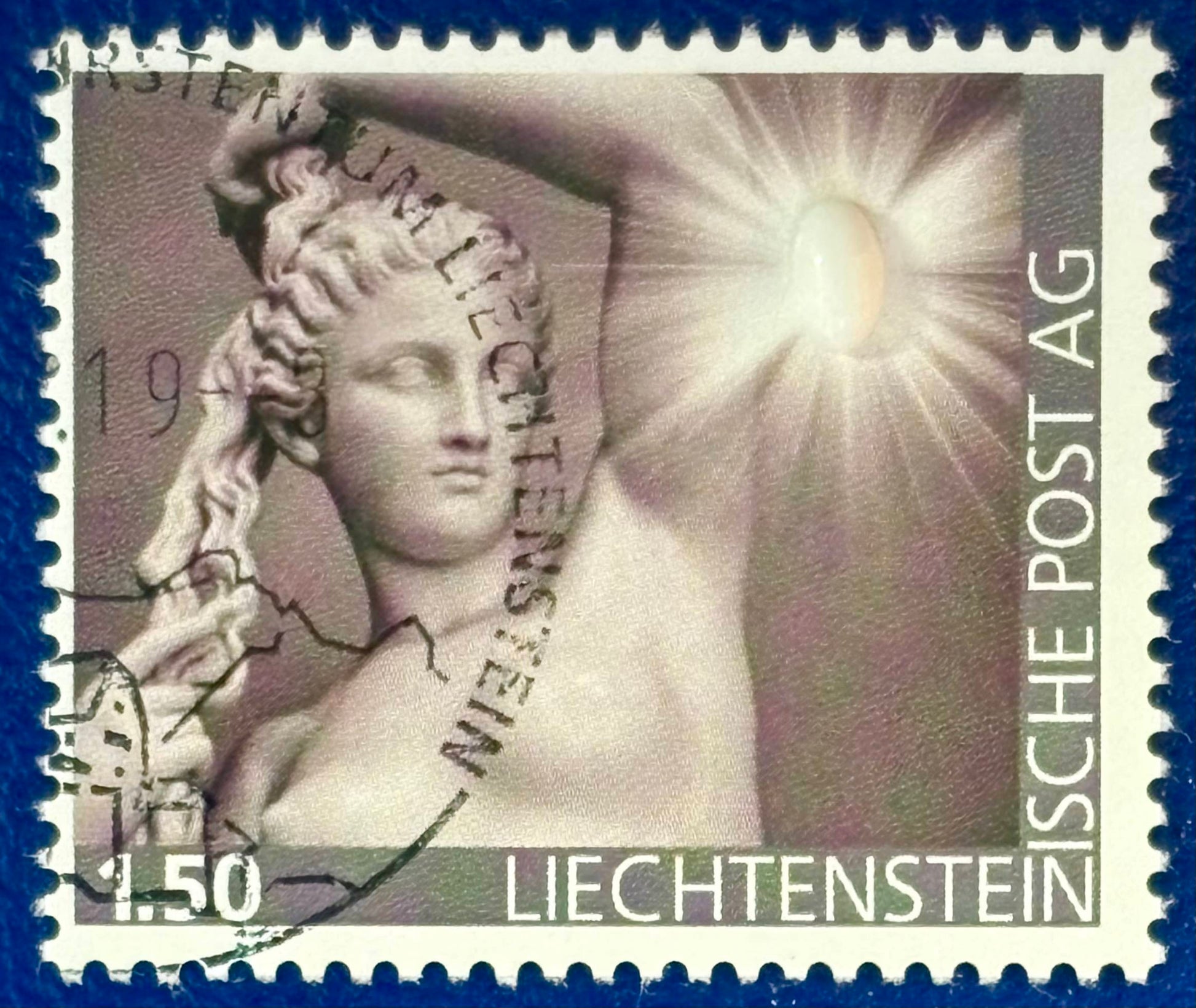 Liechtenstein - Die erste KASCHOLONG-Briefmarke gestempelt