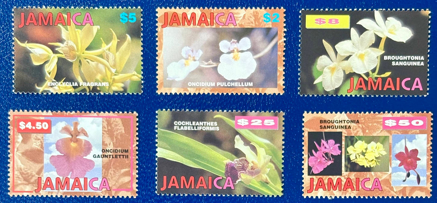 Jamaika - 10 Werte postfrisch Freimarken "Orchideen"