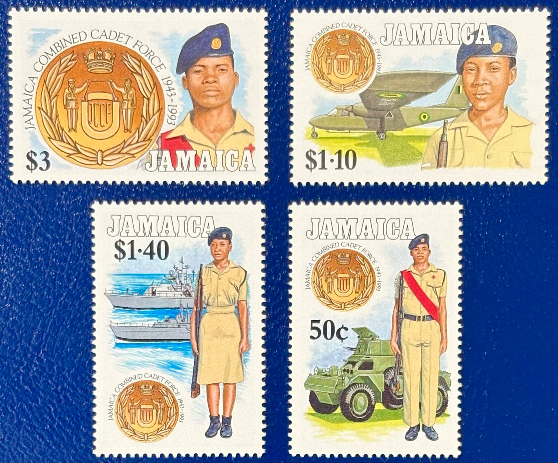 Jamaika - 4 Werte postfrisch "50 Jahre Kadettenkorps"