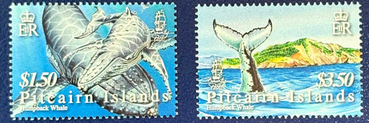 Pitcairn - 2 Werte postfrirsch "Wale"