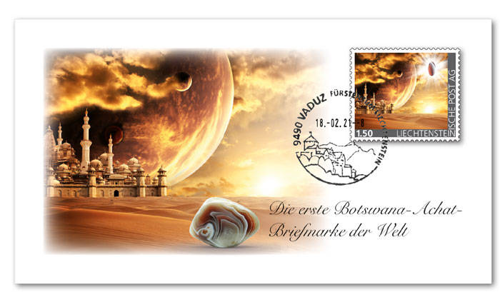 Edelsteine der Philatelie: BOTSWANA-ACHAT-Ersttagsbrief, Liechtenstein