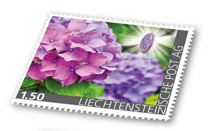 Edelsteine der Philatelie: LEPIDOLITH-Briefmarke postfrisch, Liechtenstein