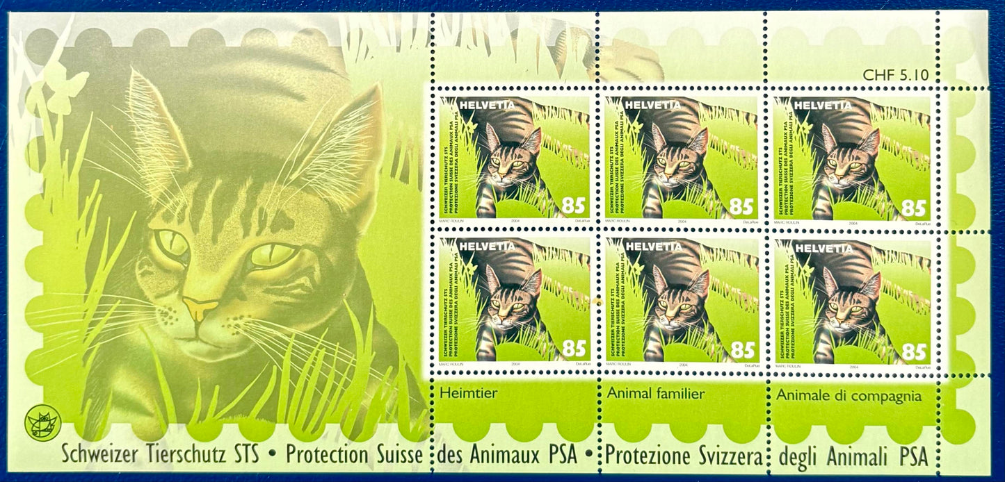 Schweiz – Drei Kleinbogen „Schweizer Tierschutz STS“