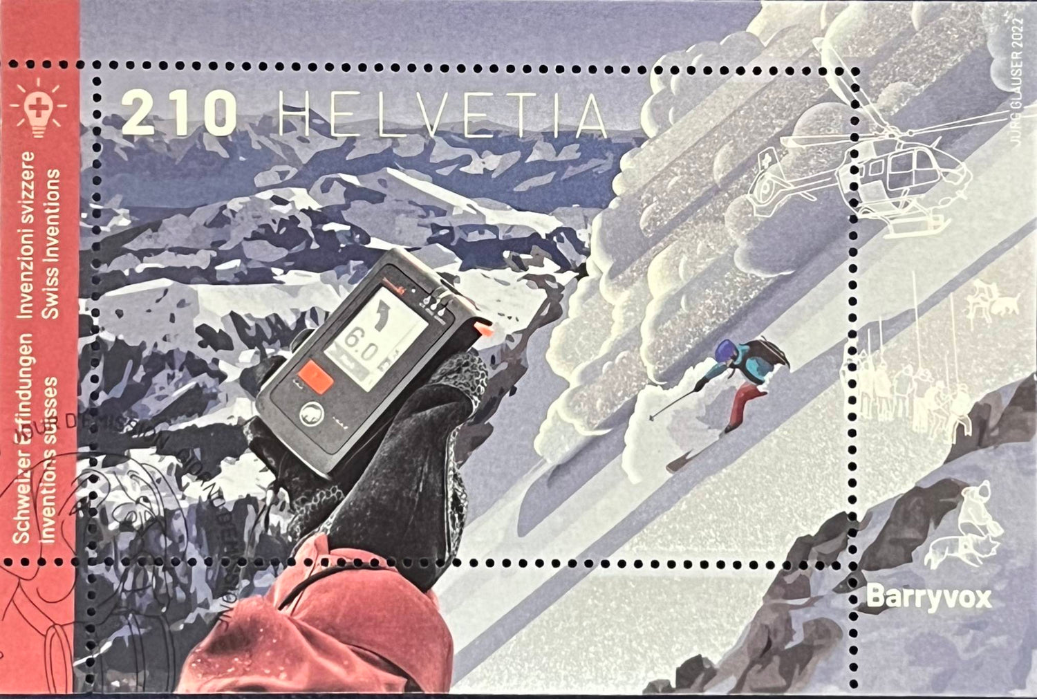 Schweiz Blockausgabe Nr. 93 – „Schweizer Erfindung – Barryvox“ – gestempelt