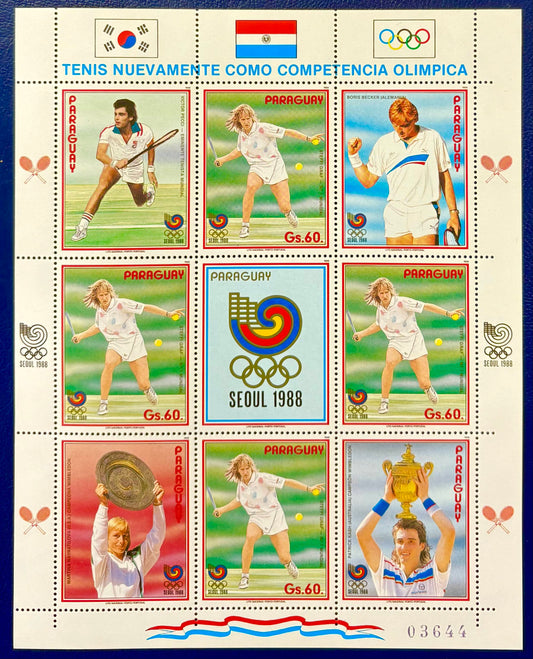 Exklusiver Sammler‑Kleinbogen: Boris Becker & Steffi Graf – Tennis und Olympische Spiele Seoul 1988