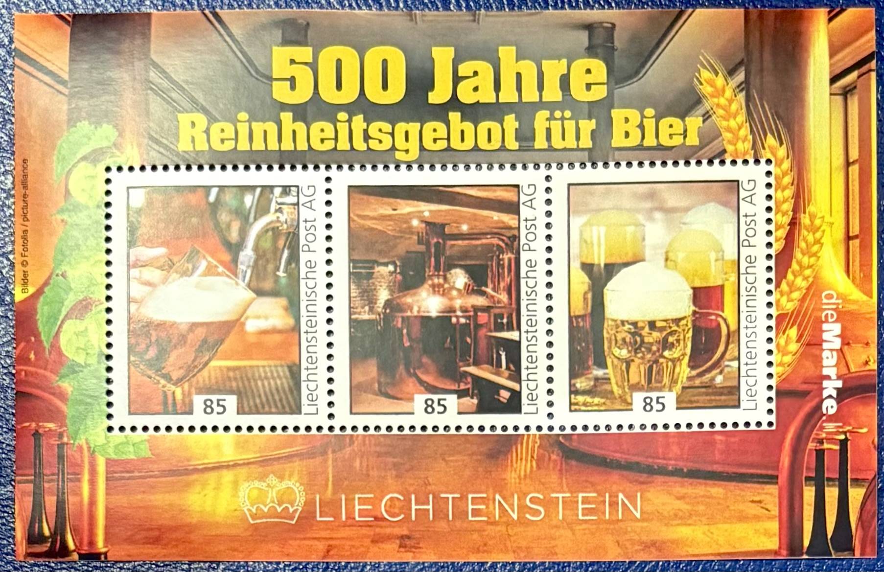 Liechtenstein Block Deutsche Reinheitsgebot