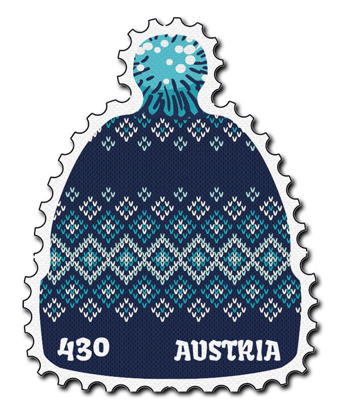 Österreich -Winter-Briefmarke: Wollhaube - Briefmarke postfrisch