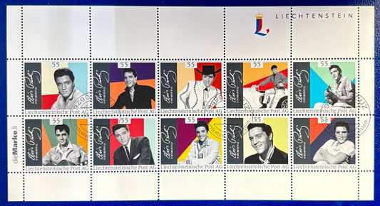 Liechtenstein - Kleinbogen exklusiv nur bei Hermann E. Sieger Elvis Presley gestempelt