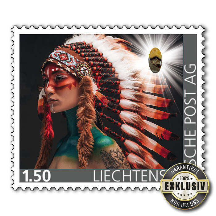 Edelsteine der Philatelie: SEPTARIE-Briefmarke postfrisch, Liechtenstein