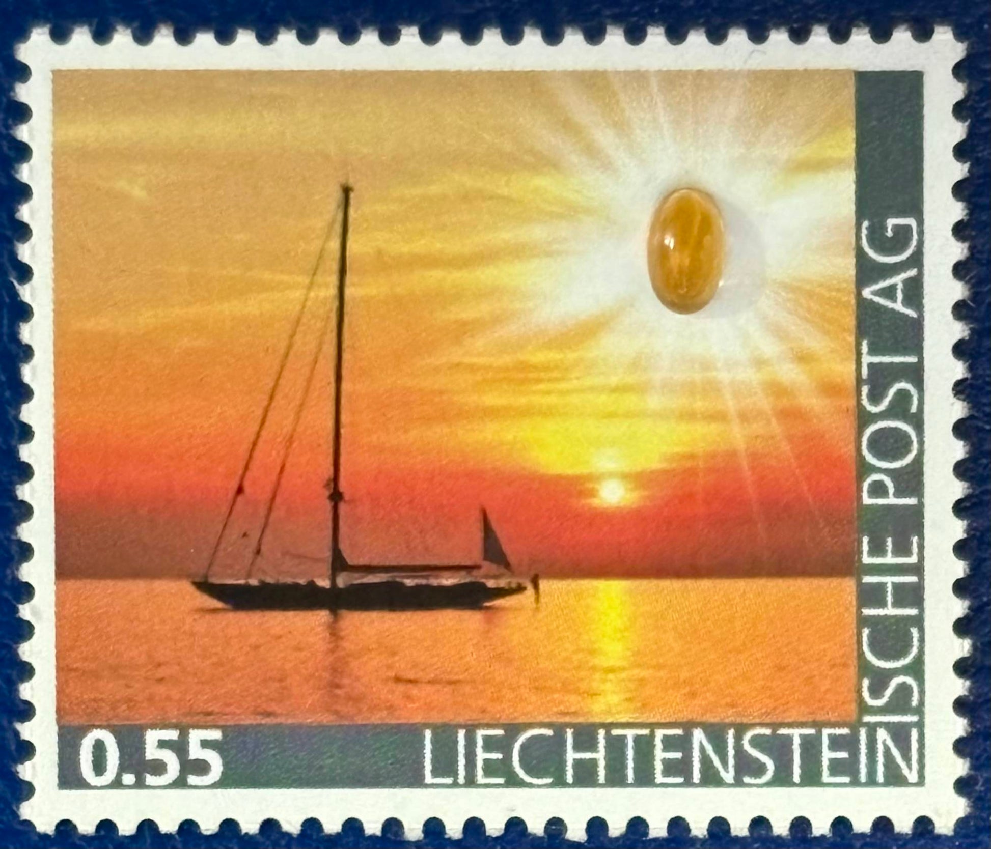 Liechtenstein - Die erste CITRIN-Briefmarke postfrisch