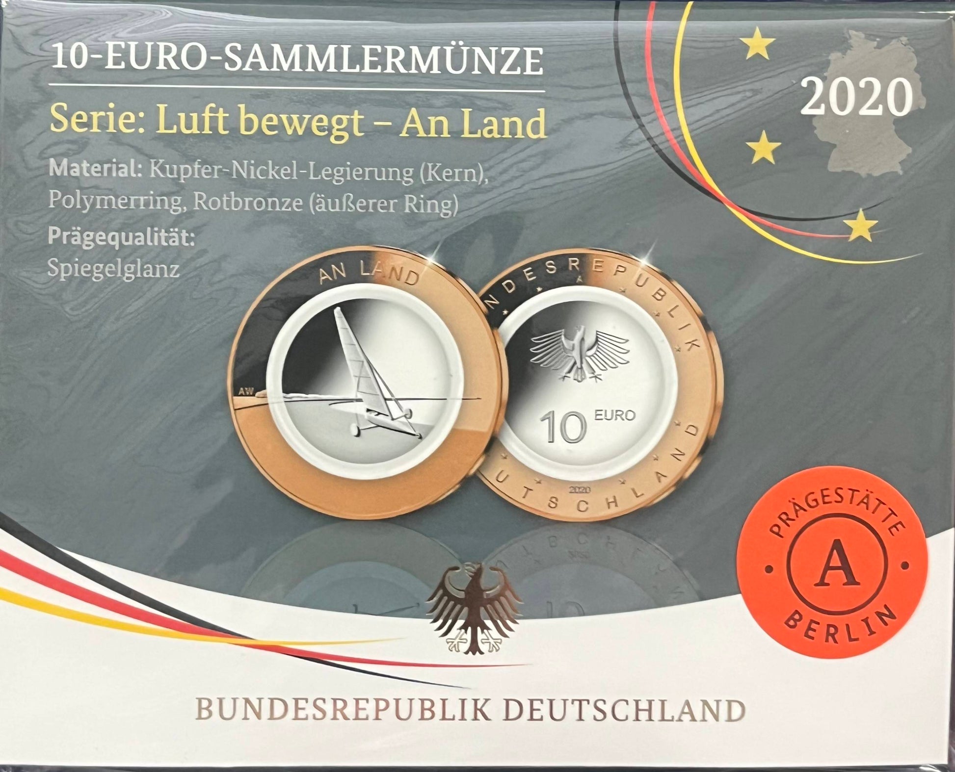 Deutschland - 2 Euro-Sammlermünze Serie Luft bewegt - An Land "A"