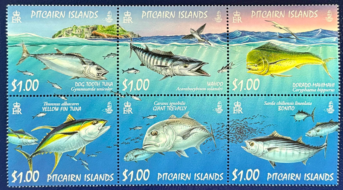 Pitcairn - 6 Werte postfrisch "Raubtiere des Meeres"