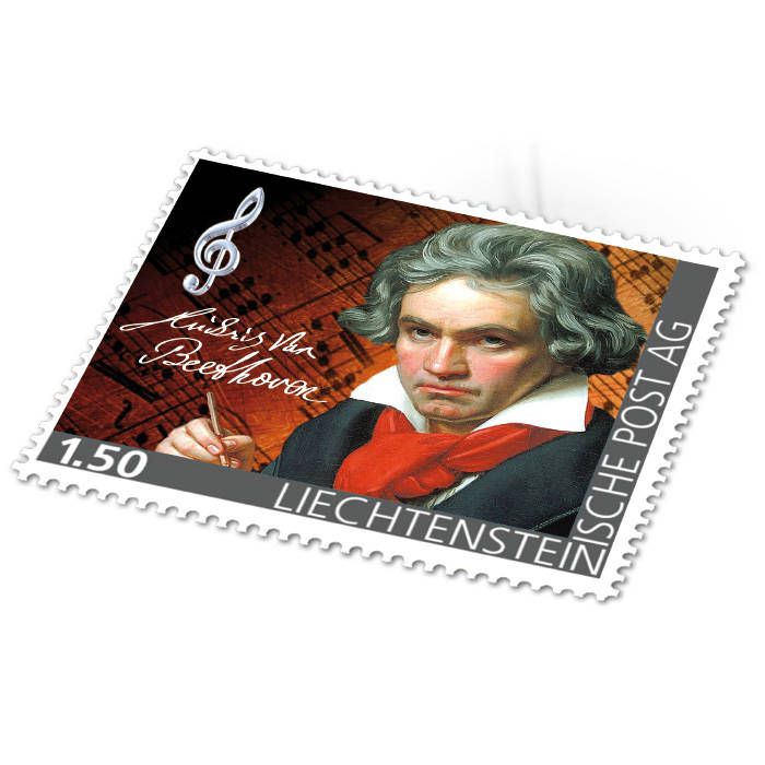 250. Geburtstag Ludwig van Beethoven - Briefmarke postfrisch, Liechtenstein
