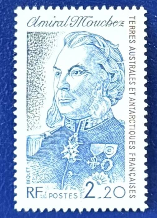 Französische Gebiete in der Antarktis - 1Wert postfrisch "Admiral Mouchez" im Stichtiefdruck