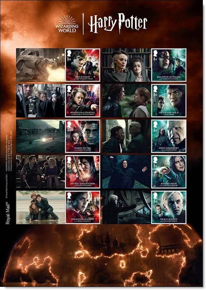 Großbritannien -Harry Potter - großformatiger Kleinbogen postfrisch