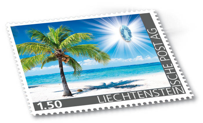 Edelsteine der Philatelie: TOPAS - Briefmarke postfrisch, Liechtenstein