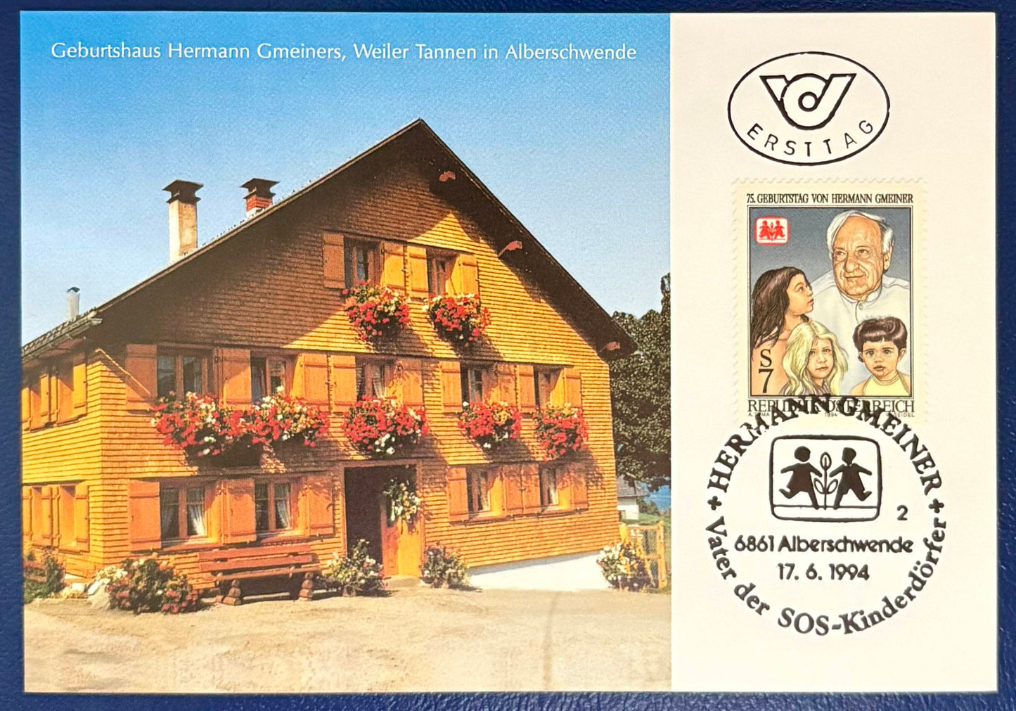 Österreich - Geburtstagsgruß  Hermann Gmeiners