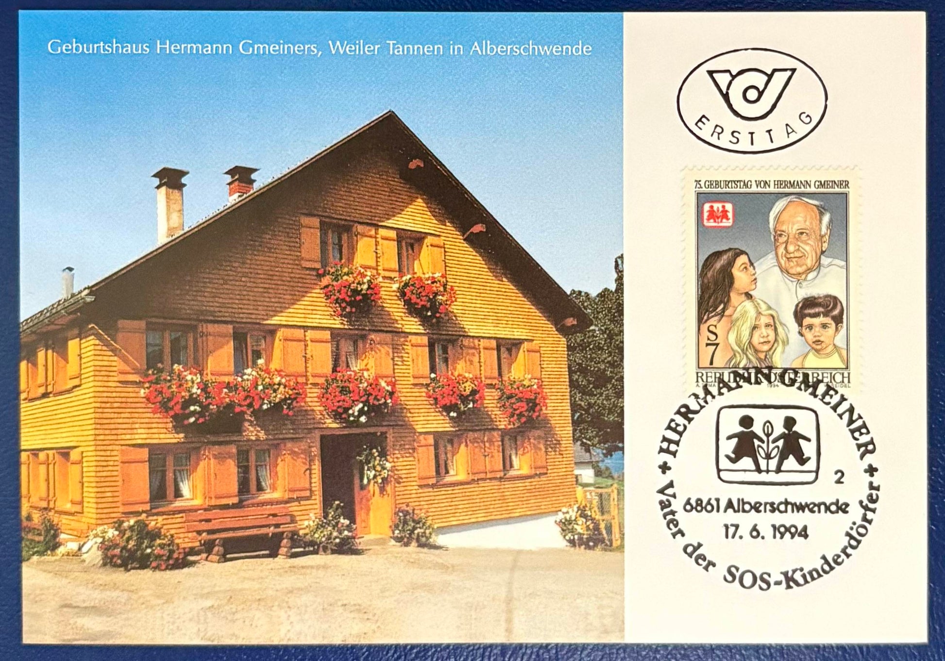 Österreich - Geburtstagsgruß  Hermann Gmeiners