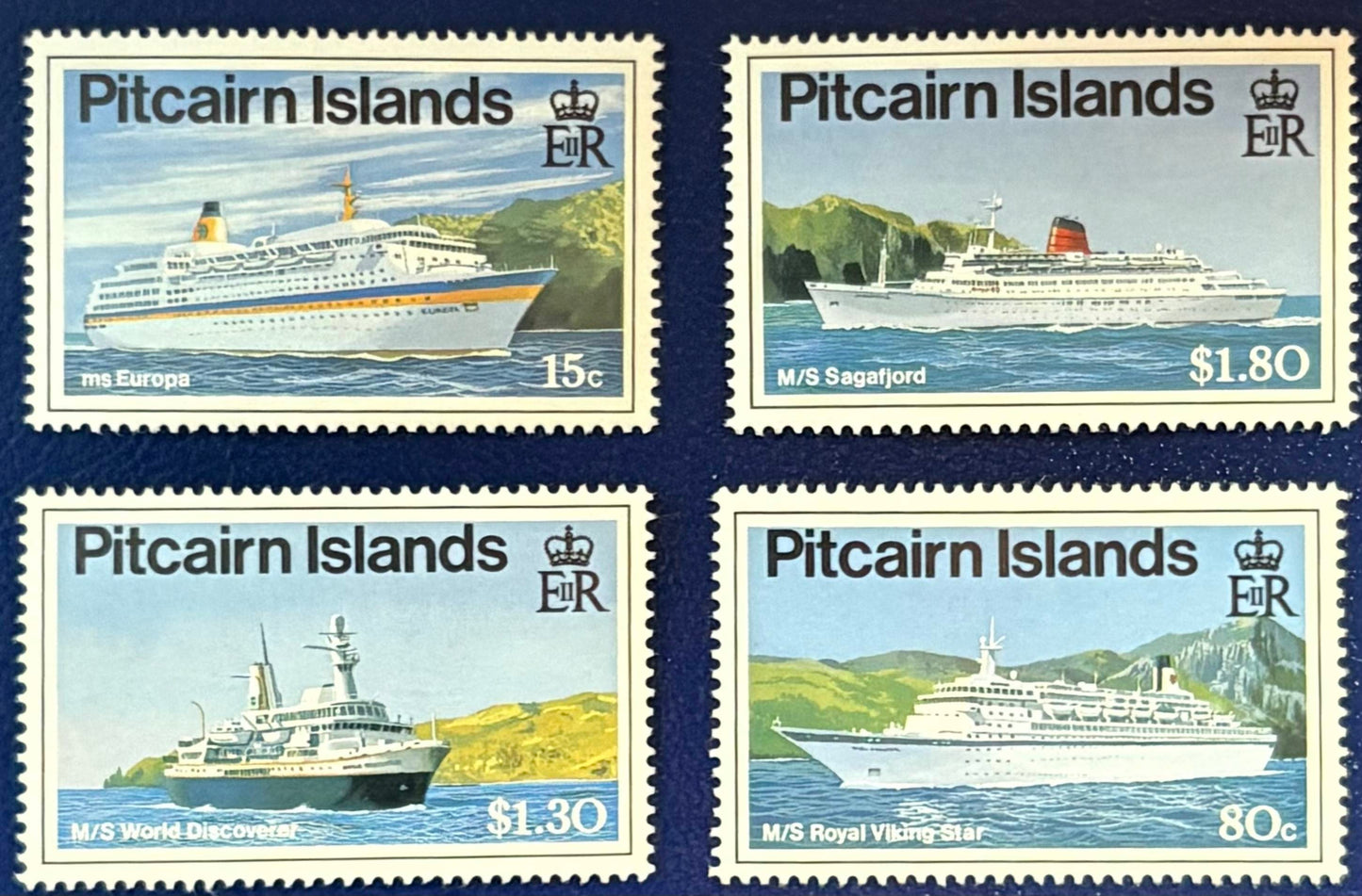 Pitcairn - 4 Werte postfrisch "Kreuzfahrtschiffe"