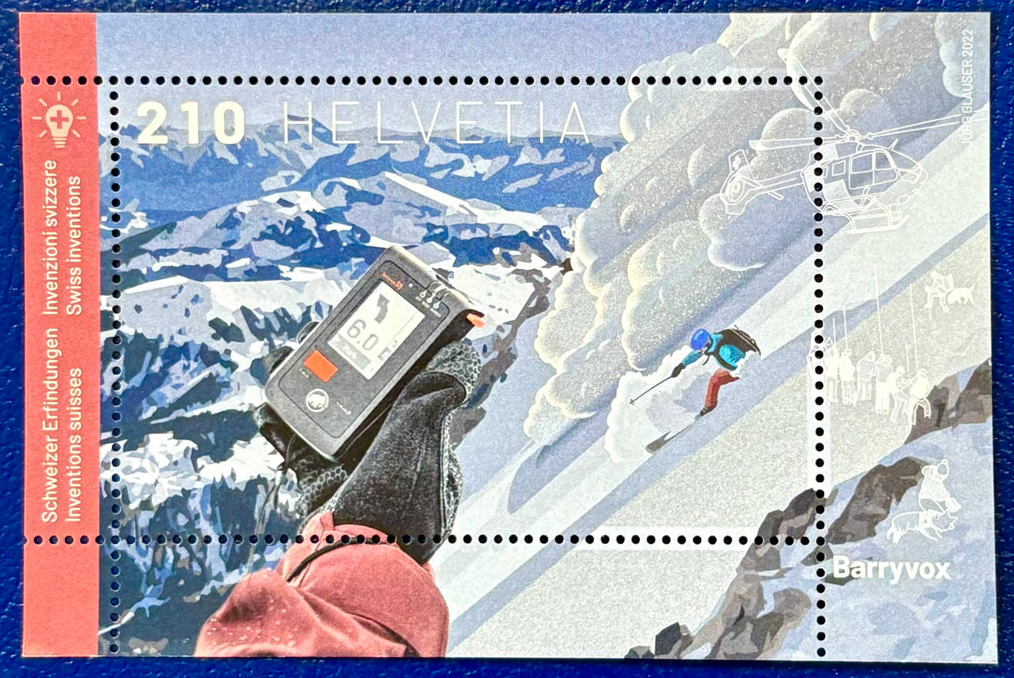Schweiz Block 93 (MiNr. 2818) – Schweizer Erfindungen „Barryvox“ (2022)
