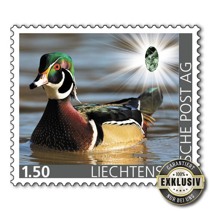 Edelsteine der Philatelie: SERAPHINIT-Briefmarke postfrisch, Liechtenstein
