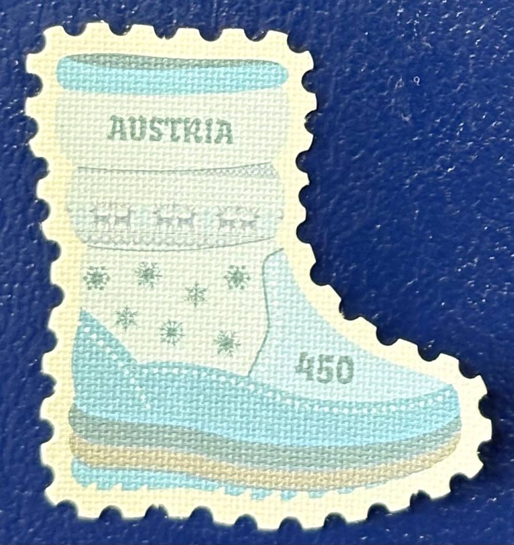Die Schneestiefel Briefmarke