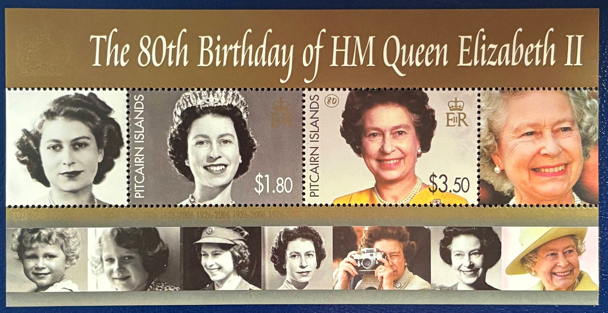 Pitcain - Block 42 "80. Geburtstag Königin Elisabeth II."