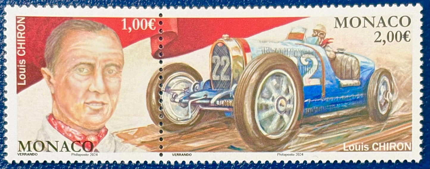 Louis Chrion mit seinem Bugatti