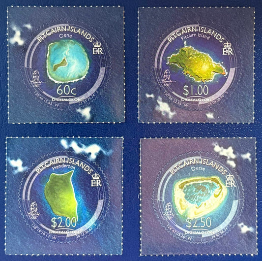 Pitcairn - 4 Werte postfrisch "Satellitenbilder der Pitcairn-Inseln"